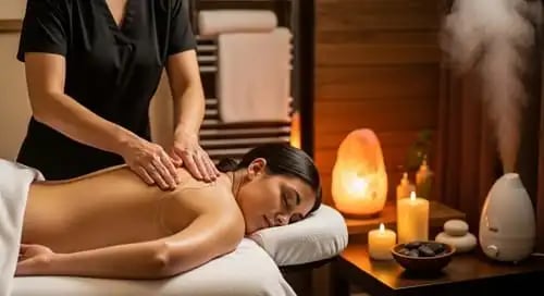 A Licensed Massage Therapist discusses your symptoms, such as chronic pain, back pain.