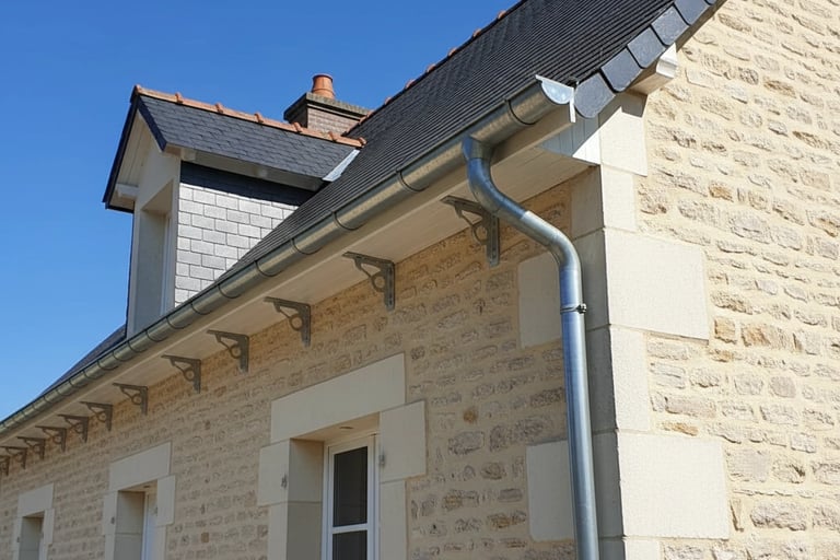 pose gouttière traditionnelle zinc couvreur zingueur Loiret