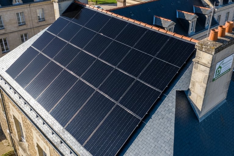 installation panneaux solaires intégrés toiture ardoise Orléans Loiret