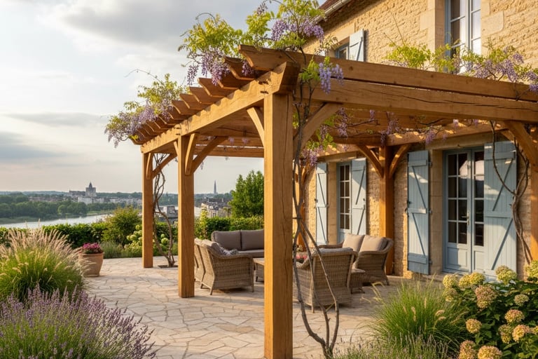 Pergola-en-bois-douglas-grande-section-attenante-orleans