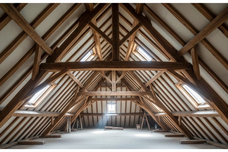 charpente en chêne traditionnelle rénovée avec isolation performante loiret