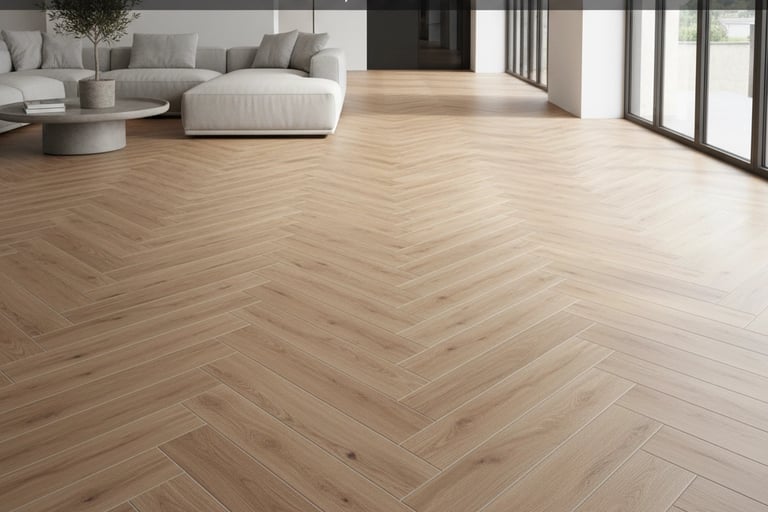carrelage imitation parquet chevron pour salon moderne loiret