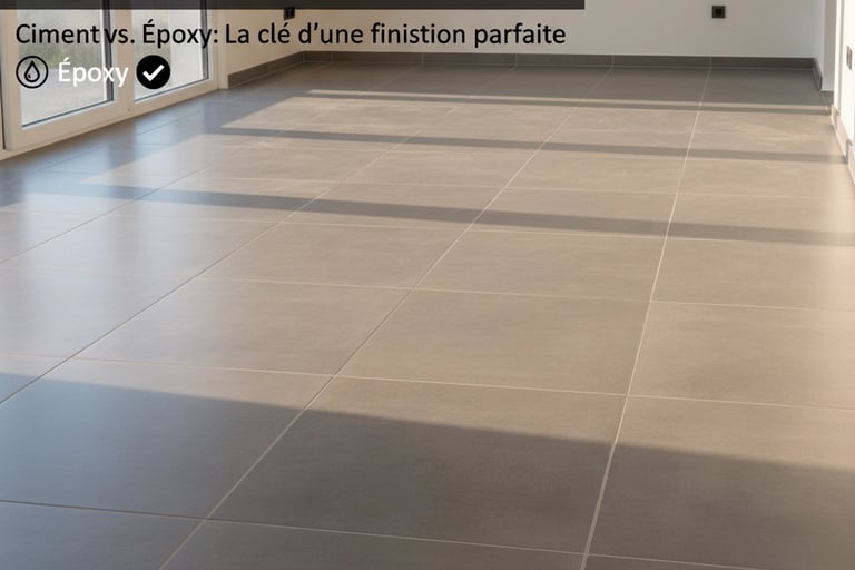 joints de carrelage parfaits sur sol grand format moderne