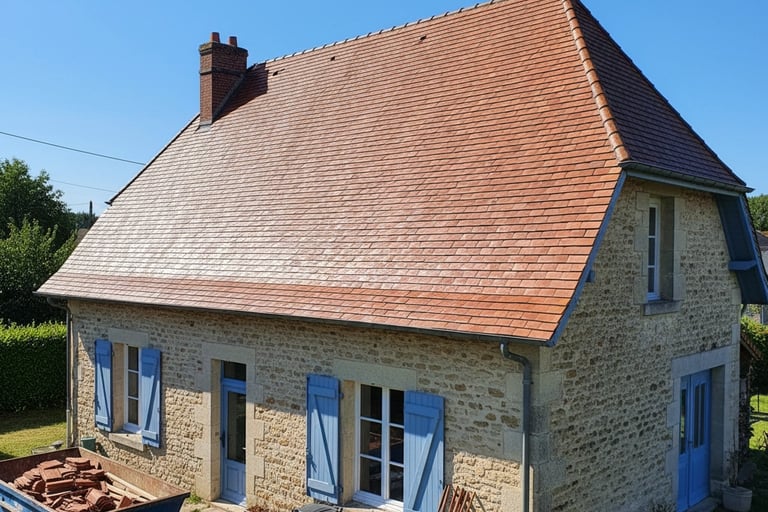 Toiture-tuiles-terre-cuite-remaniee-alignement-parfait-orleans