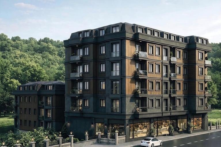 Arnavutköy Park Evleri dış cephesi - Hasat İnşaat satılık daire