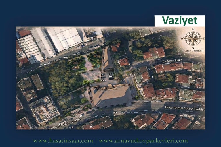 Arnavutköy Park Evleri vaziyet planı - Hasat İnşaat satılık daire