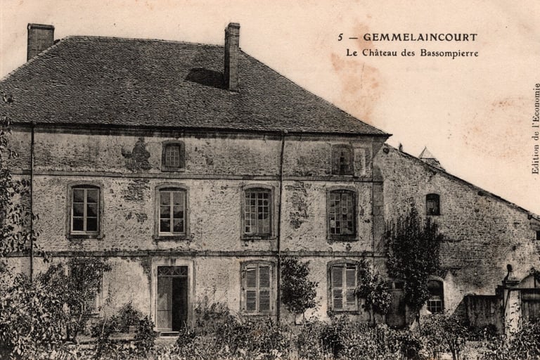 Le Château des Bassompierre anfangs 20. Jahrhundert. Ursprünglich im Besitz von Léopold d'Hennezel
