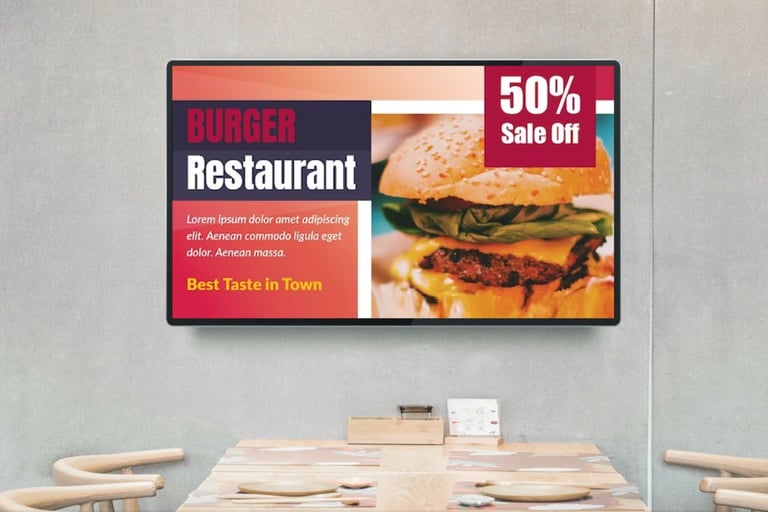 claratech's digital signage for food and drinks
