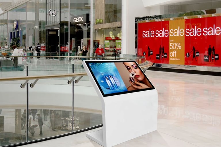 claratech's displays for shopping mall indoored