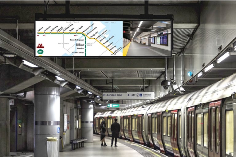 claratech's digital signage for the train stations