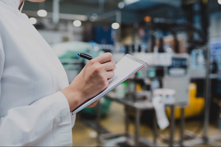 Professional quality control technician verifying touch panel performance at ClaraTech laboratory.