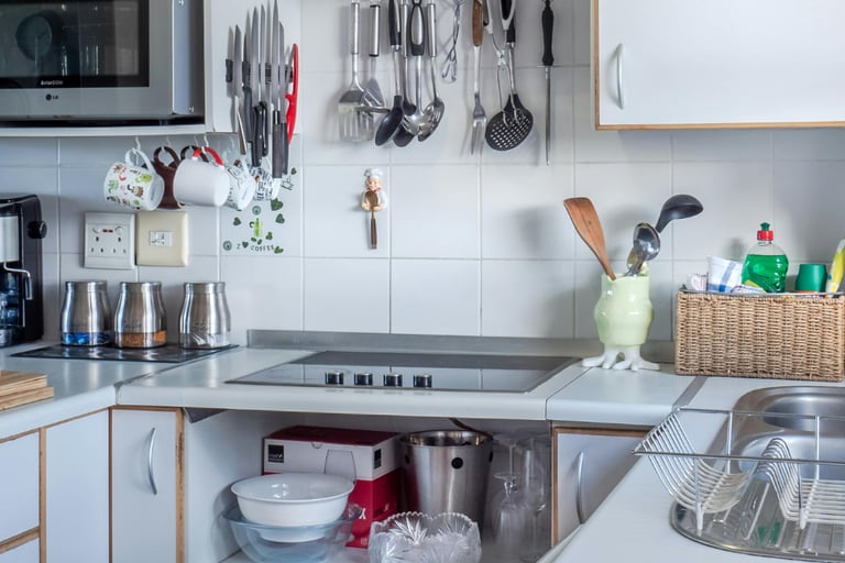 White minimalist kitchen