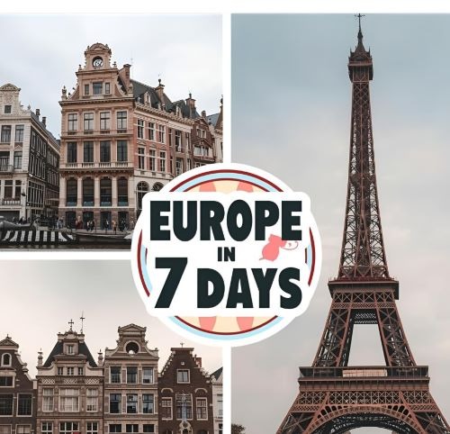 f a collage of different types of buildings in central europe