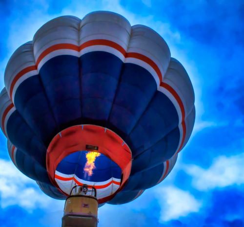 a hot air balloon in the sky