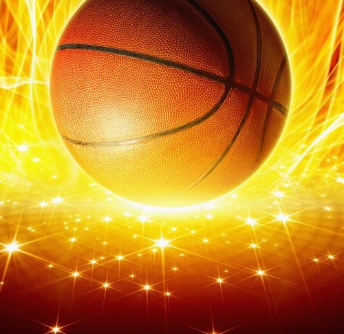 a basketball ball with a ball in the middle of it