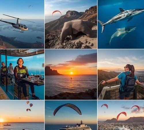 multiple things you can do in cape town in one picture