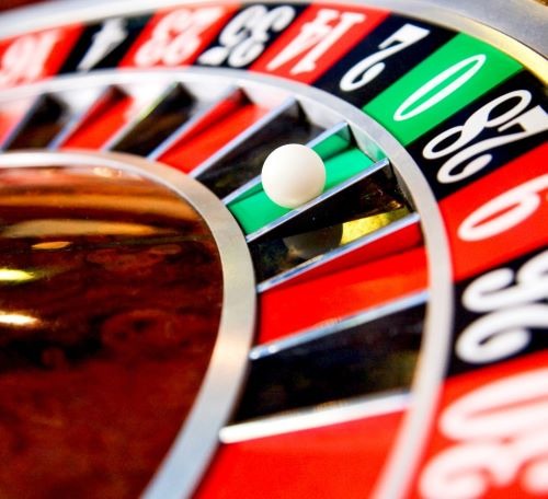 a roulette table