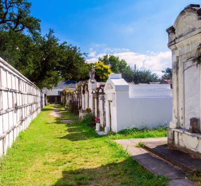 a cemetery with a cemetery and a cemetery