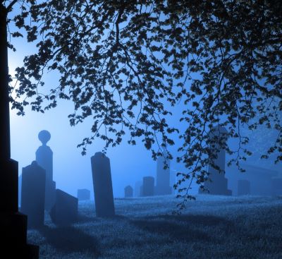 a cemetery with a cemetery and a cemetery