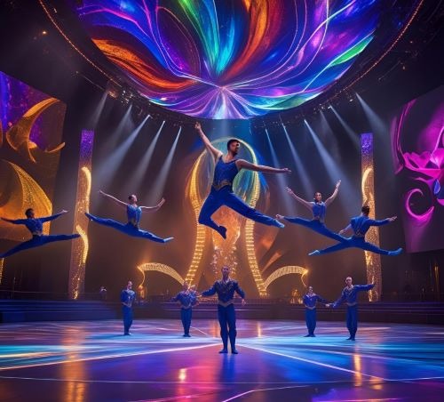 cirque du soleil performing in las vegas the show “michael jackson one”