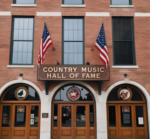 a building with a sign that says country music hall of fame