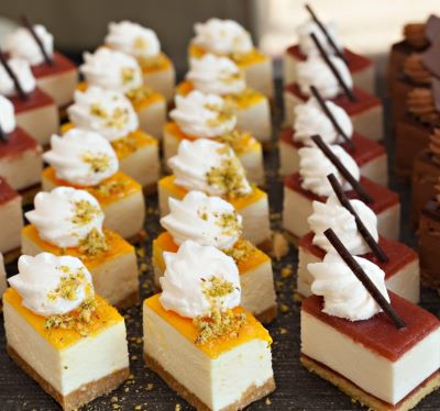 a variety of desserts on a table