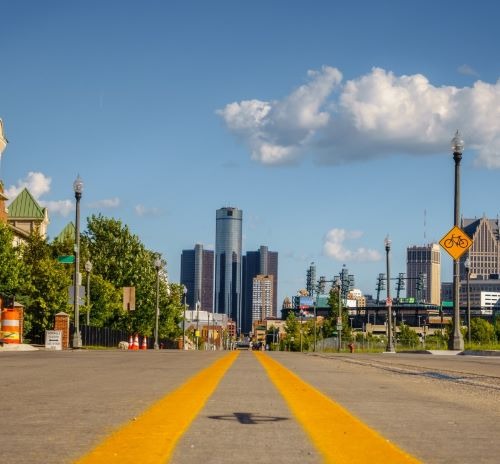 Outdoor photo of Detroit city