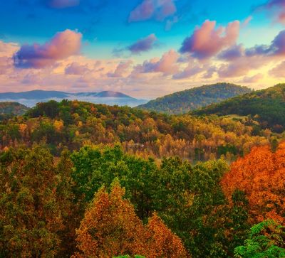 great smoky mountains - a scenic view of the mountains and trees