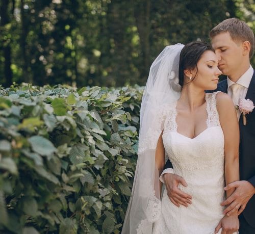 happy bride and groom that just married