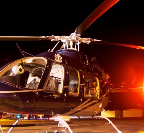 a helicopter that is sitting on the ground