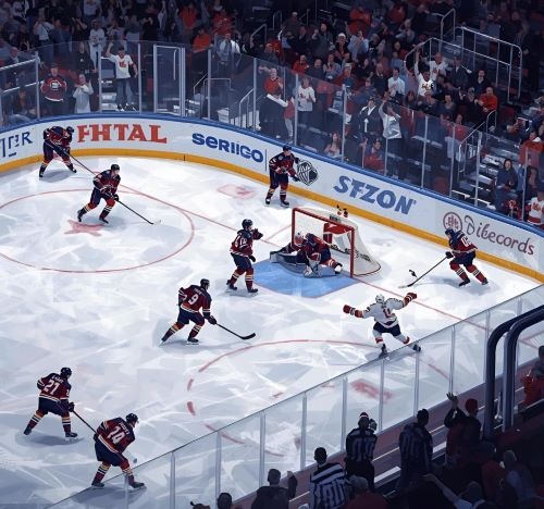 a hockey player is playing a game of hockey