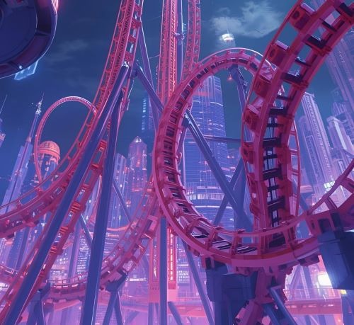 a roller coaster in Legoland New York