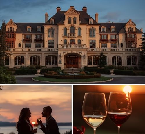 a couple holding wine glasses and a candlelight