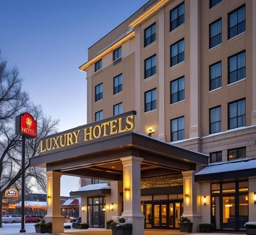 outdoor photo of a luxury hotel
