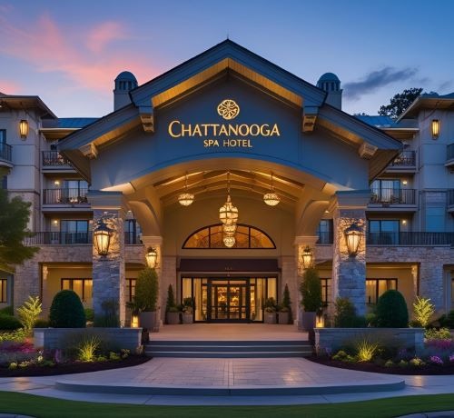 front photo of a luxury spa hotel