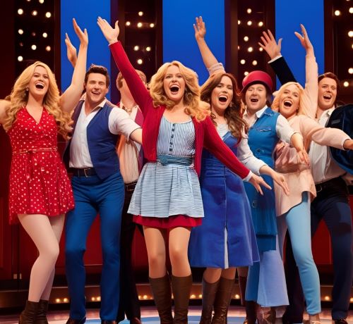 the cast of the musical show, starring in the broadway musical