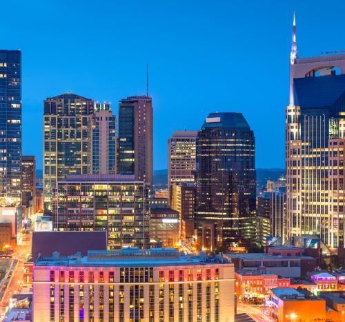 nashville a city skyline view of the city 