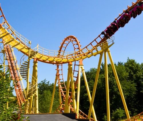 a roller coasterer roller coasterer in a park
