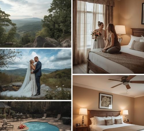 mixed photo of a romantic couple and hotel in knoxville tn