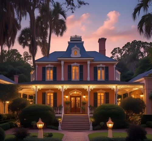 a large house with a large front porch and a large front porch