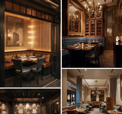 mixed photos of a romantic hotel in rotterdam