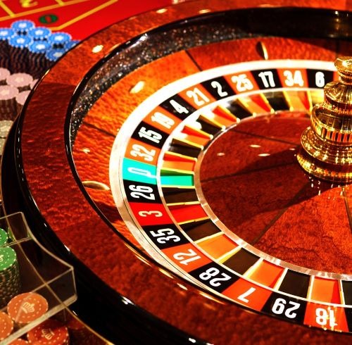 a roulette in a casino