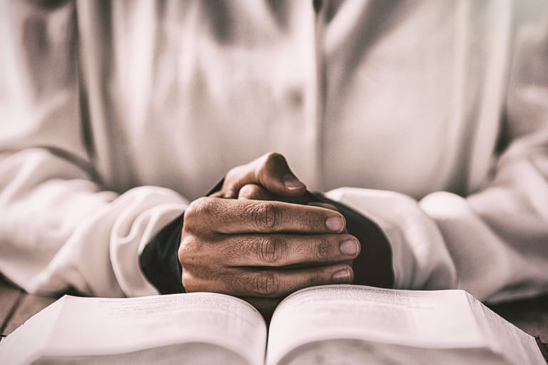 Woman at peace - trusting in God's protection and love over her life
