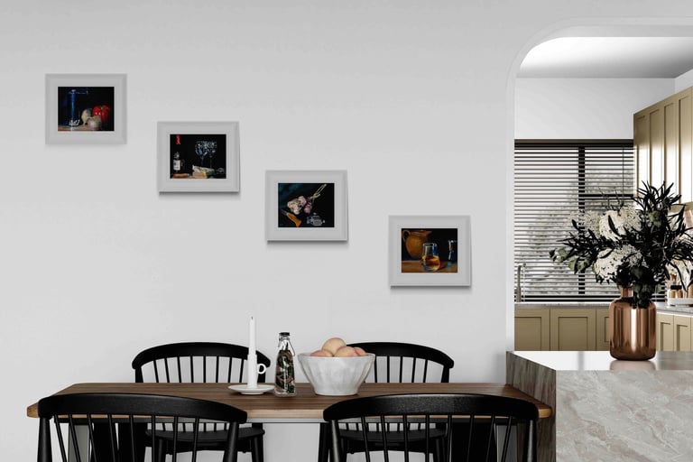 kitchen original oil paintings by Chris Gill