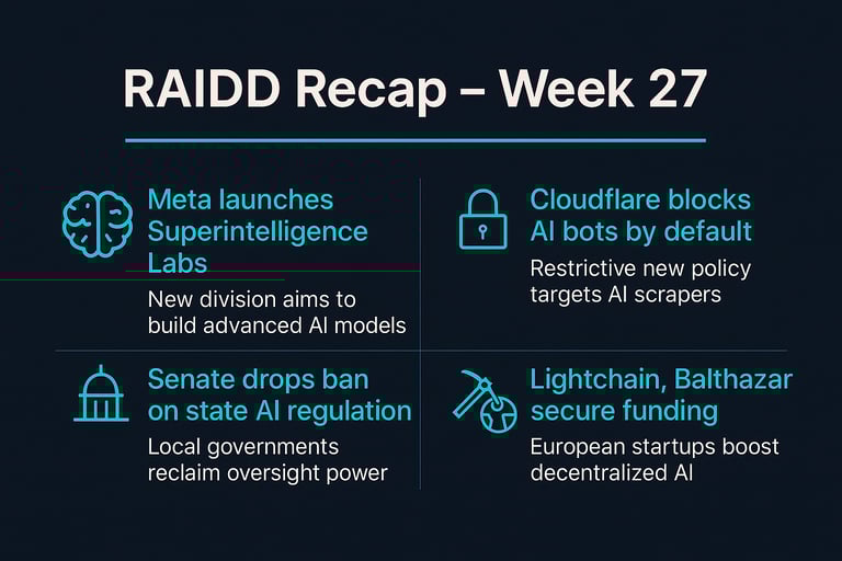 Overview of AI news topics in week 27 2025