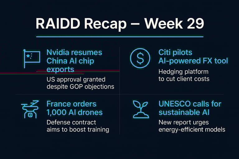Overview of AI news topics in week 29 2025