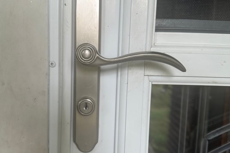 Door lock representing residential locksmith services smart locks, rekeying, lockout in Marion, NC