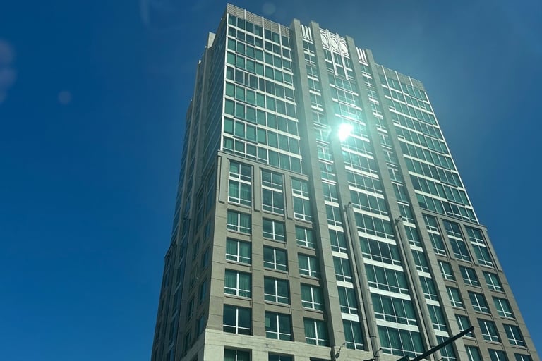 The Arras building in downtown Asheville representing commercial locksmith services