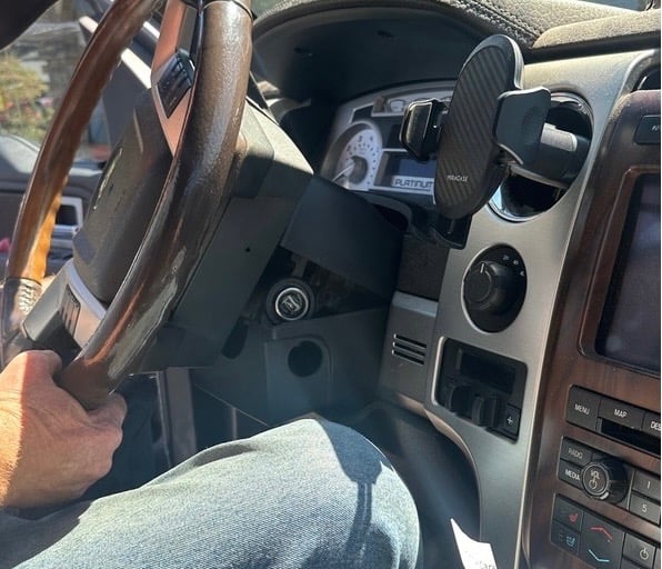 Interior of car representing automotive locksmith services in Woodfin, NC