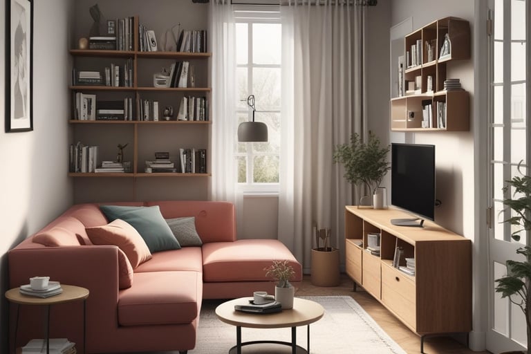 Bright living room with modern inventory